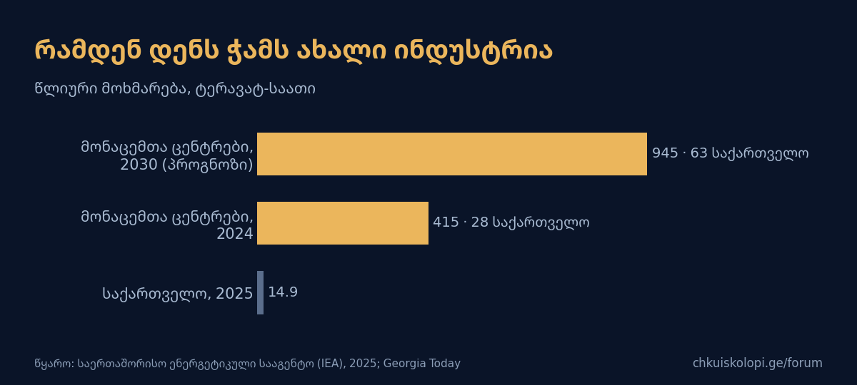 რამდენ დენს ჭამს ახალი ინდუსტრია
